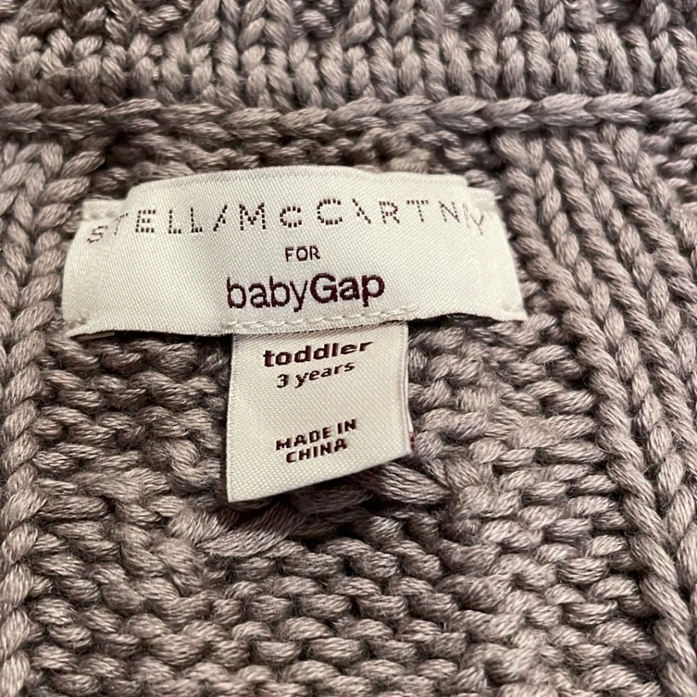Stella Mccartney For Baby Gap Toddler Cable Knit Sweater Jacket 3 Year Old